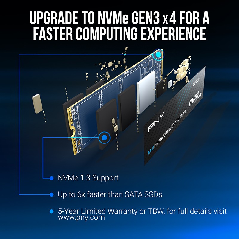 SSD disk PNY CS1030 2TB M.2 2280 PCIe NVMe 5