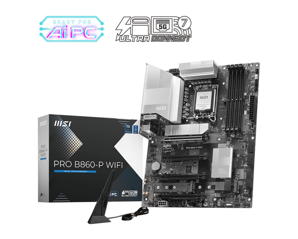 Matična plošča PRO B860-P WIFI s1851, 4x DDR5, ATX 6