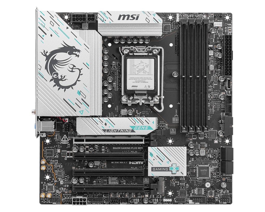 Matična plošča B860M GAMING PLUS WIFI, s1851, 4x DDR5, ATX 2