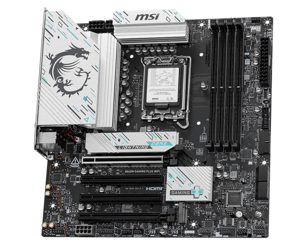Matična plošča B860M GAMING PLUS WIFI, s1851, 4x DDR5, ATX 3