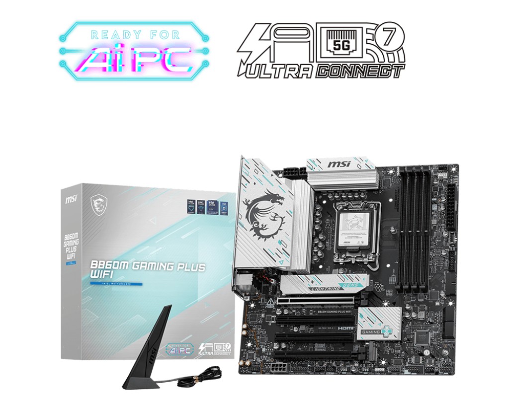 Matična plošča B860M GAMING PLUS WIFI, s1851, 4x DDR5, ATX 6