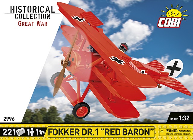 Gradbeni bloki Fokker DR.1 - Rdeči Baron, 221 kosov 2