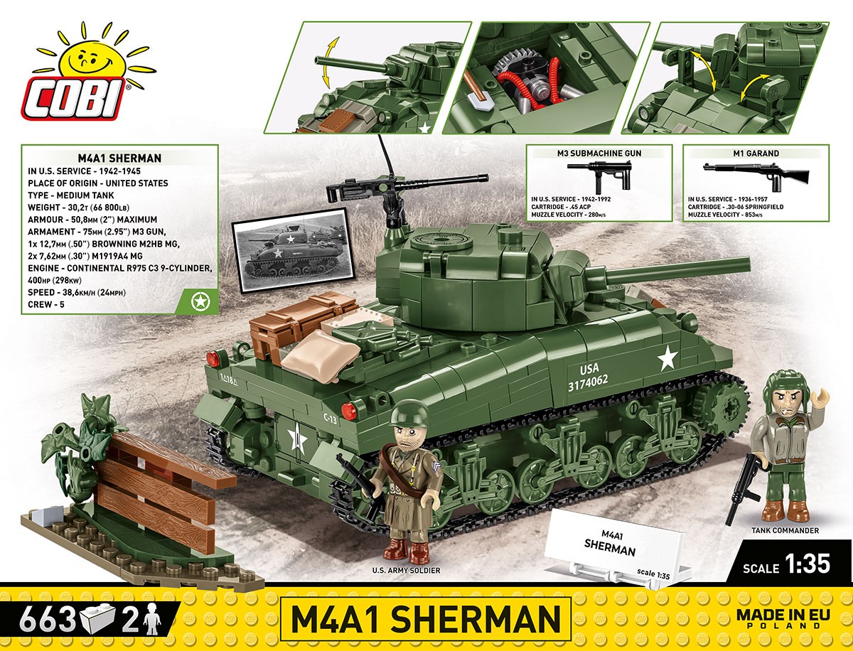 Gradbeni bloki M4A1 Sherman Tank, 663 kosov 2