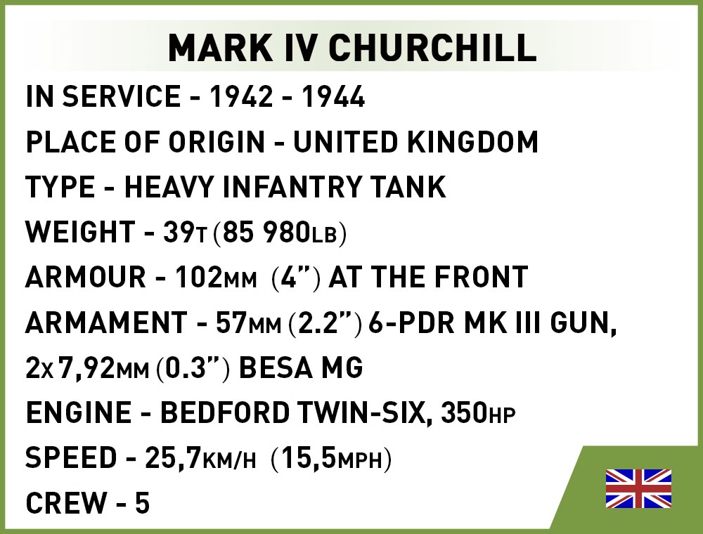 COBI Kocke Mark IV Churchill, 668 kock 5