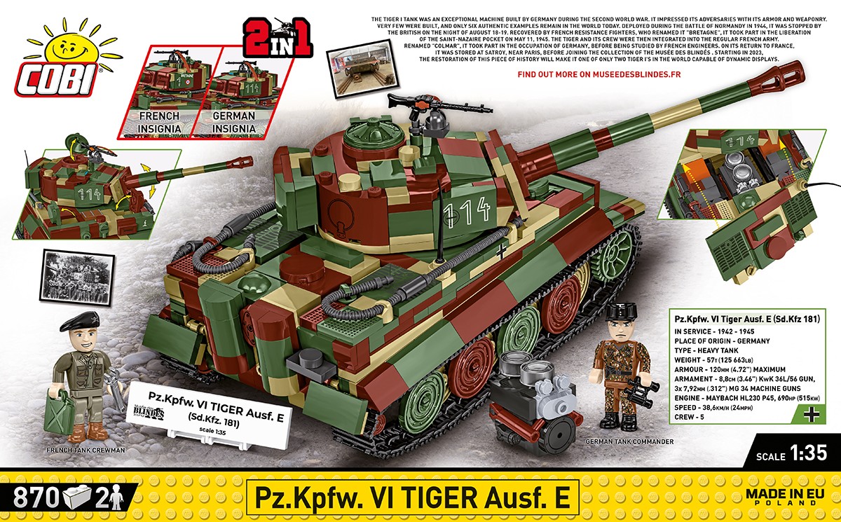Gradbeni bloki Pz.Kpfw. VI Tiger Ausf. E, 870 kosov 2