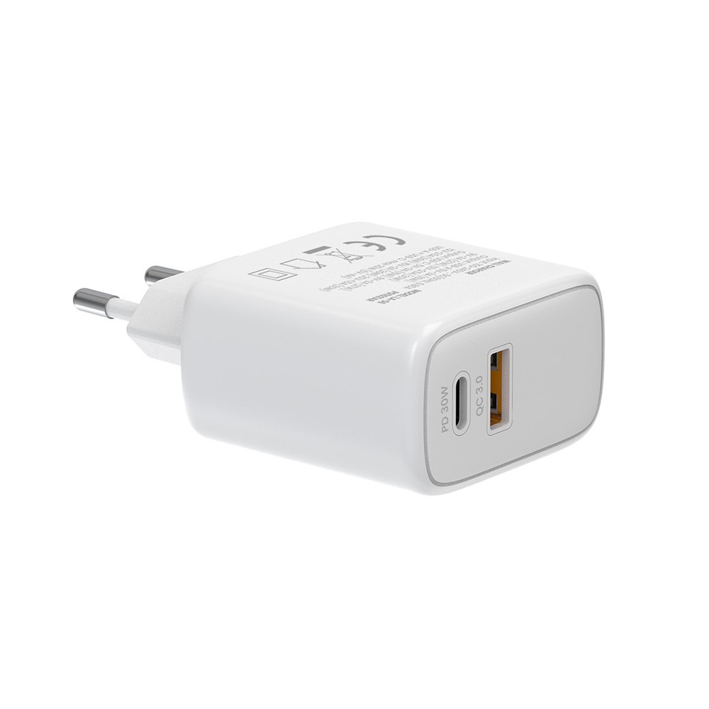 Polnilnik LA-10 30W Quick Charge Power Delivery 3.0, bel + kabel 4
