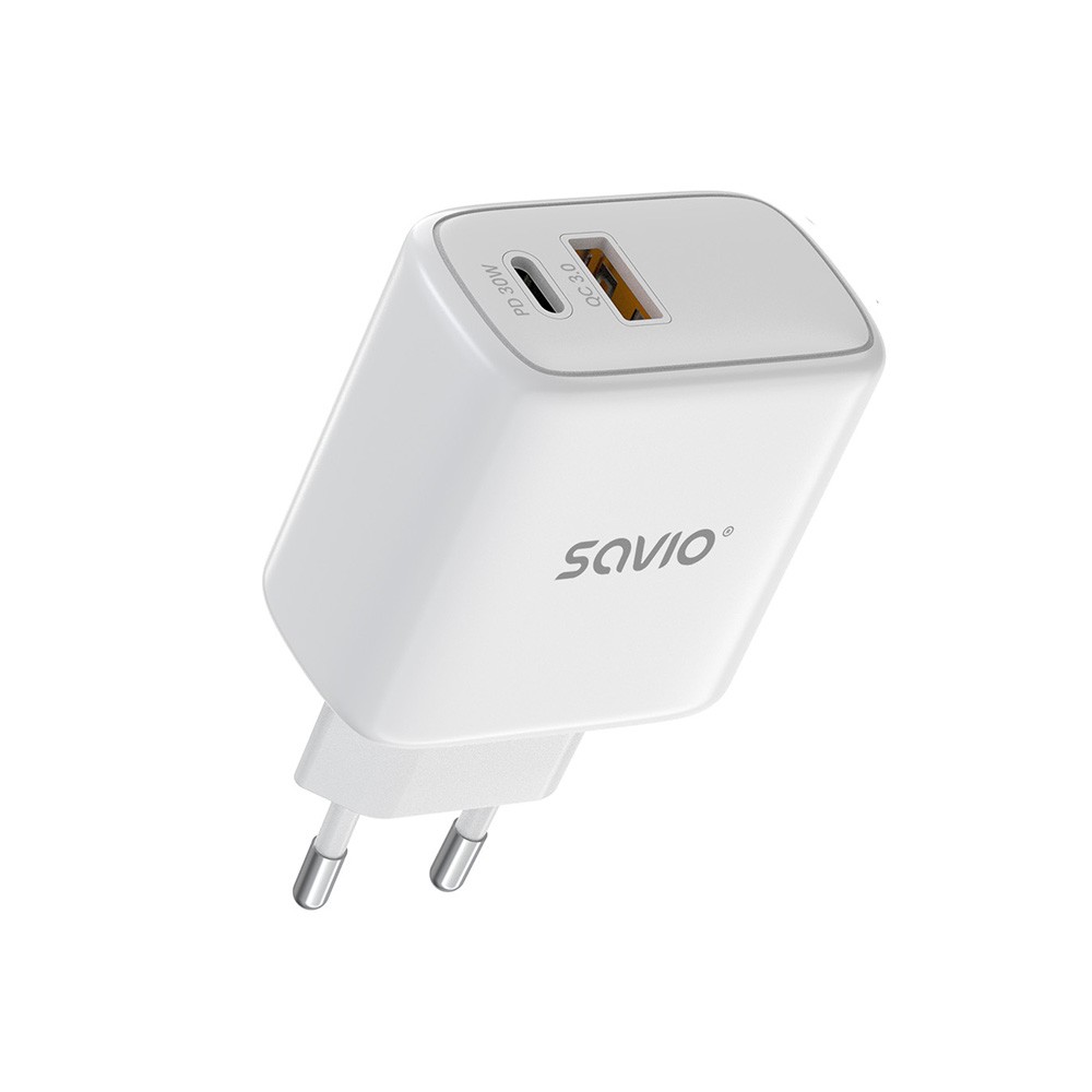 Polnilnik LA-10 30W Quick Charge Power Delivery 3.0, bel + kabel 5