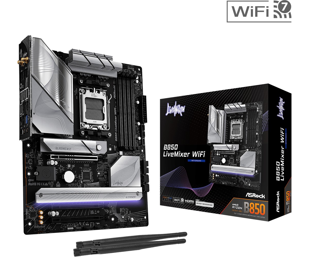 Matična plošča LIVEMIXER WIFI AM5, 4xDDR5, USB3.2, ATX