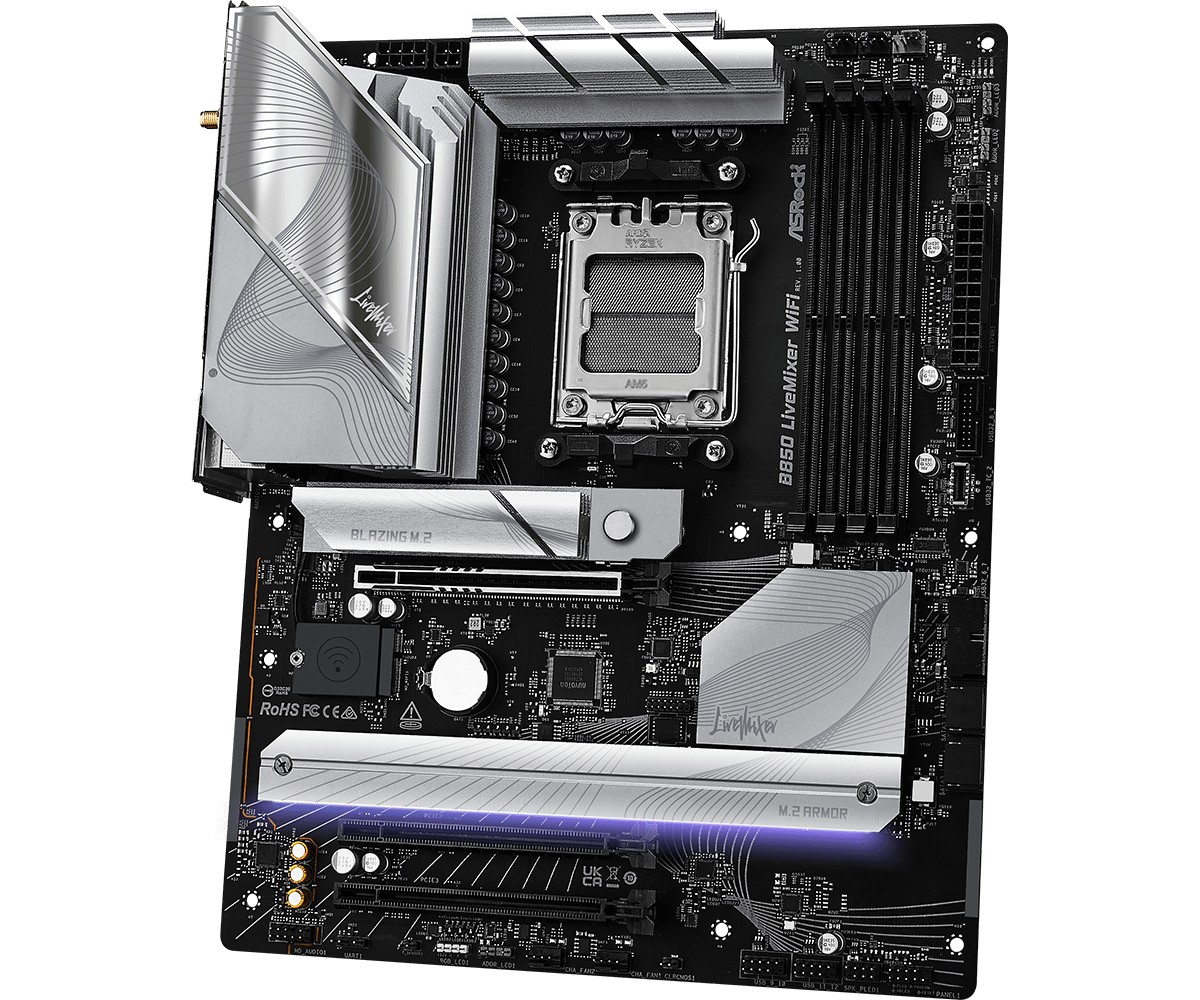Matična plošča LIVEMIXER WIFI AM5, 4xDDR5, USB3.2, ATX 5