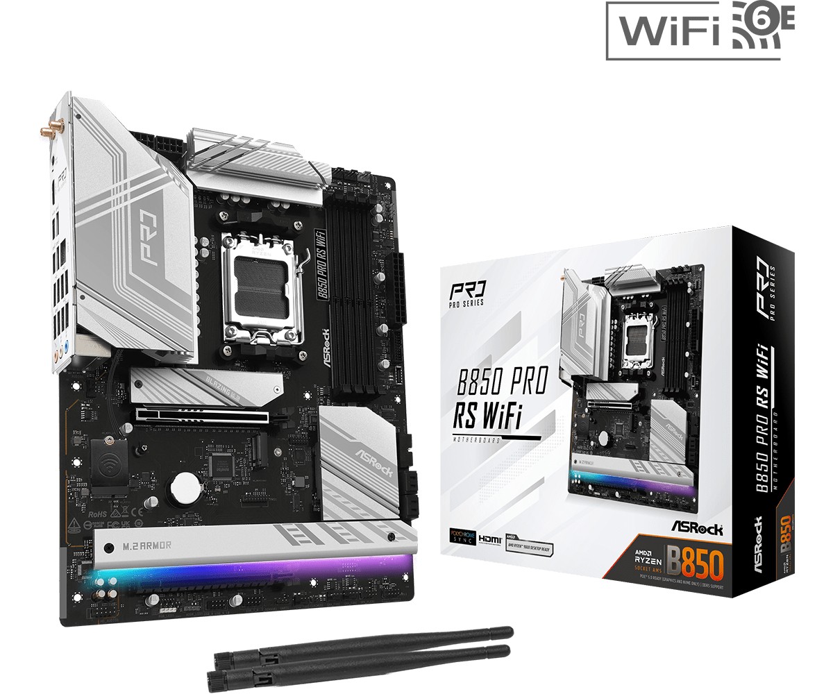 Matična plošča B850 PRO RS WIFI AM5, 4xDDR5, ATX