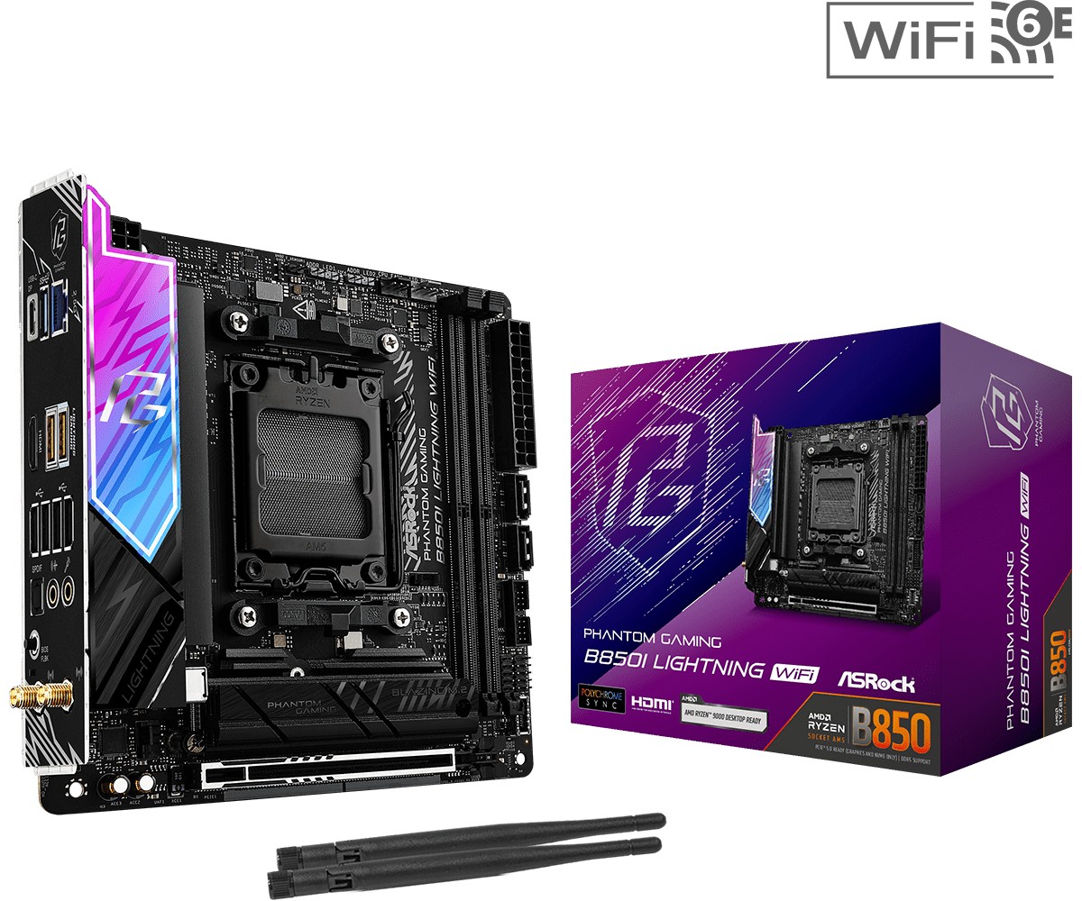 Matična plošča B850I LIGHTNING WIFI AM5, 2xDDR5, ITX 2