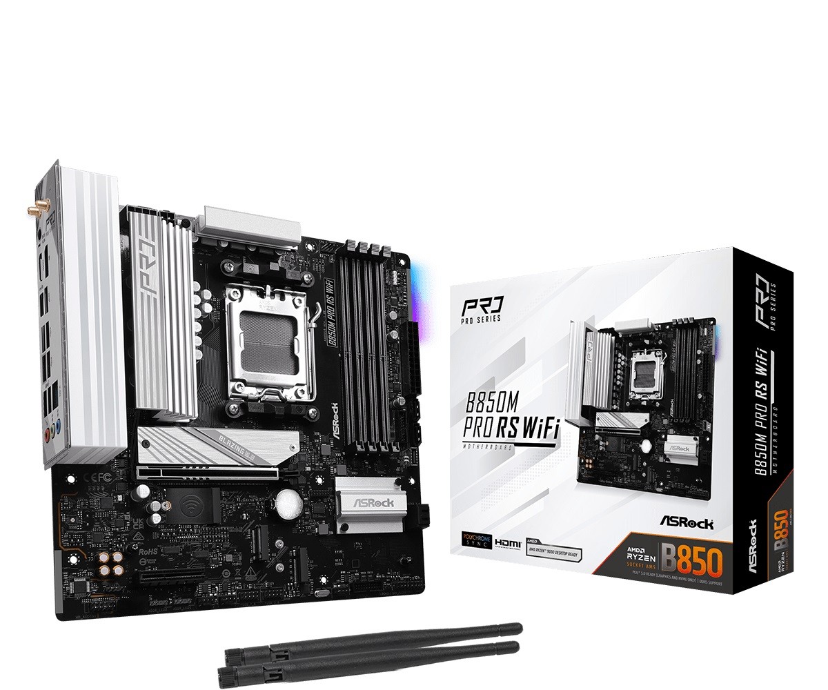 Matična plošča B850M PRO RS WIFI AM5, 4xDDR5, mATX