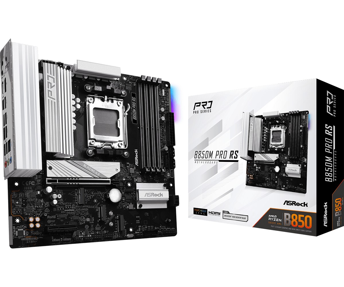 Matična plošča B850M PRO RS AM5, 4xDDR5, mATX