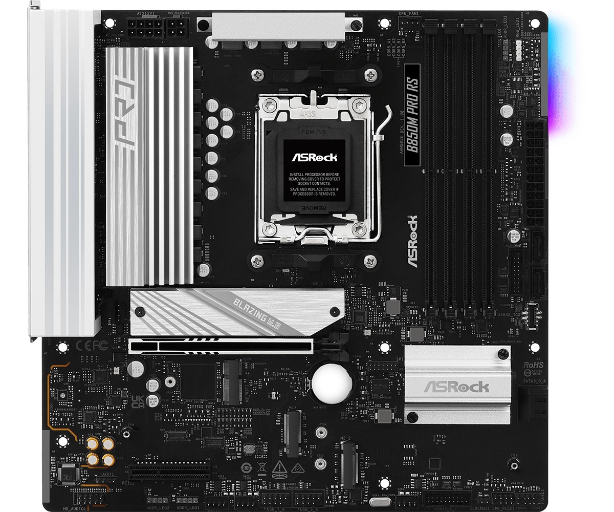 Matična plošča B850M PRO RS AM5, 4xDDR5, mATX 2