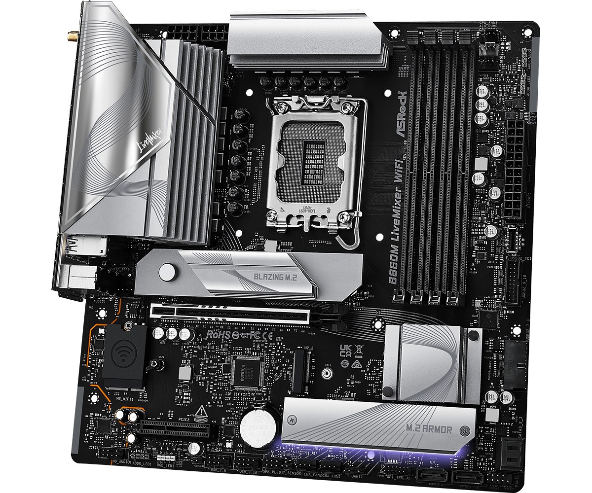 Matična plošča B860M LIVEMIXER WIFI s1 851, 4xDDR5, mATX 5