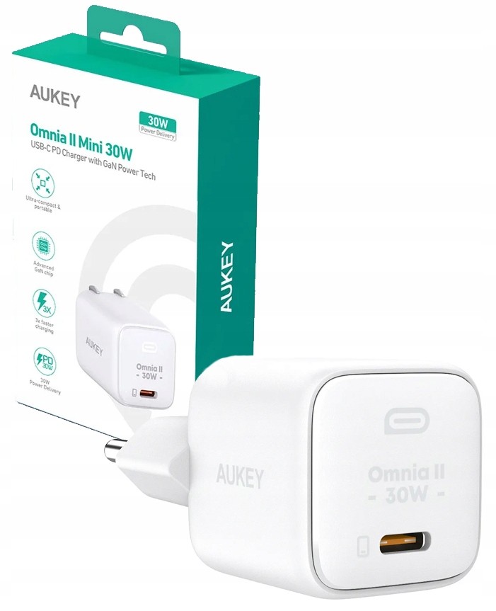 Omrežni polnilnik Omnia II Mini, USB-C Power Delivery 30W