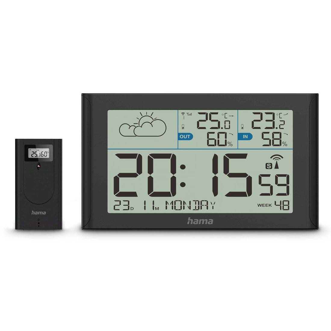 Vremenska postaja Sylt, termometer, higrometer, črna