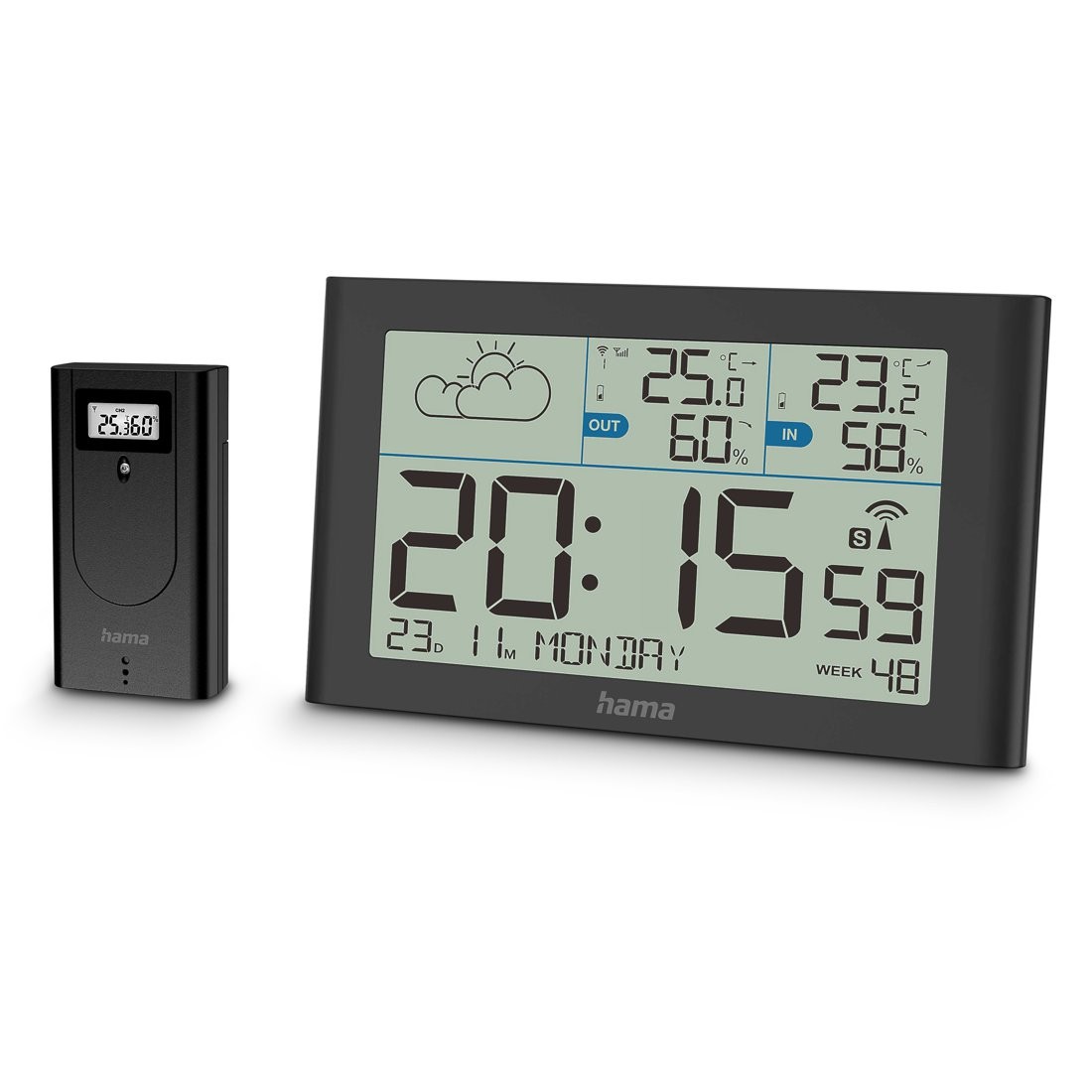 Vremenska postaja Sylt, termometer, higrometer, črna 2