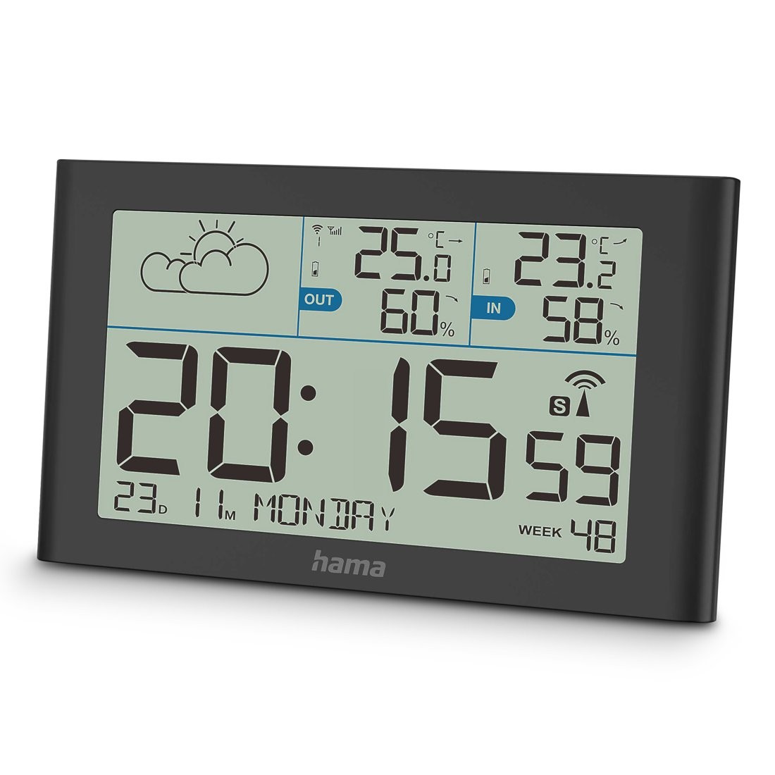 Vremenska postaja Sylt, termometer, higrometer, črna 4