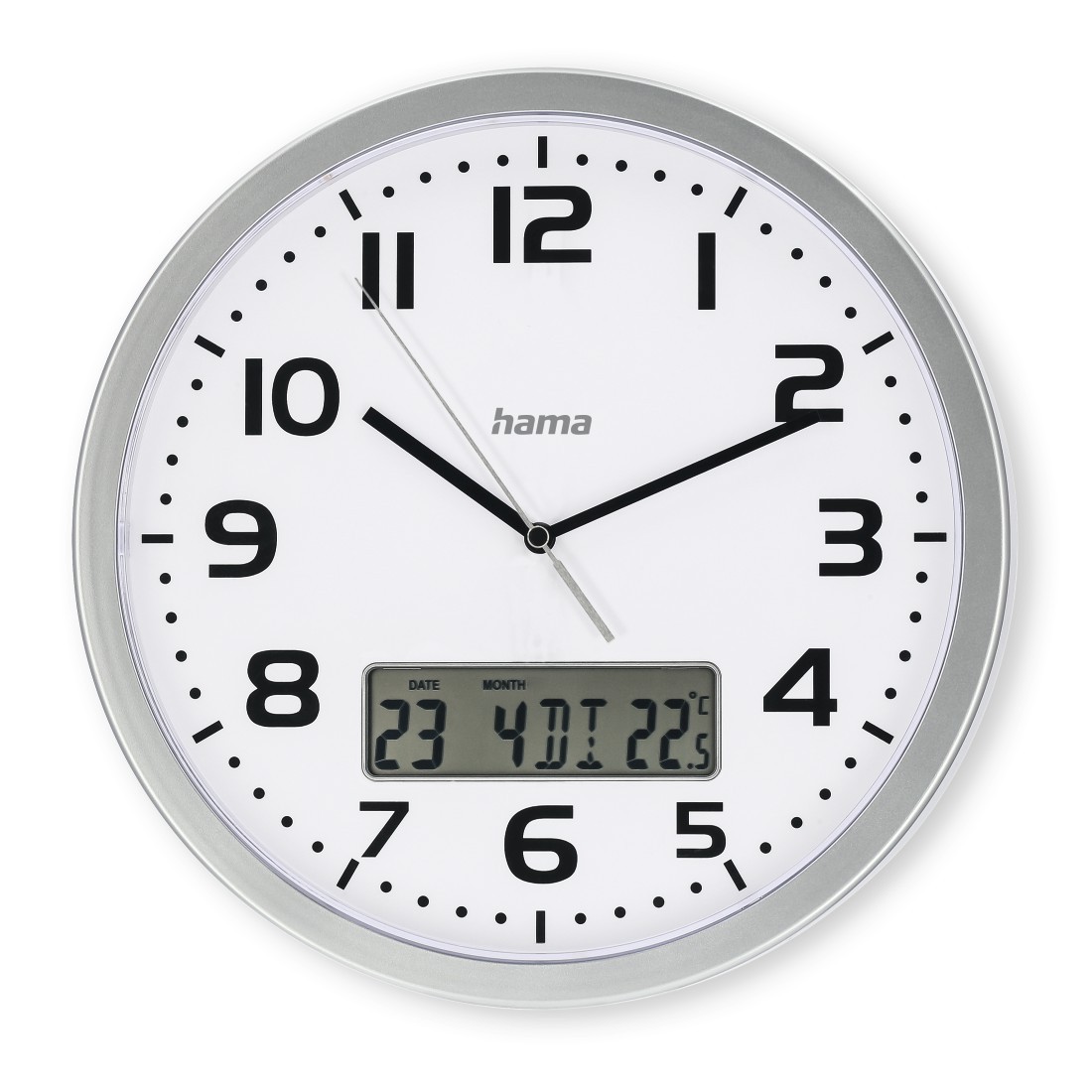 Stenska ura DCF Moorea, 30 cm, srebrna