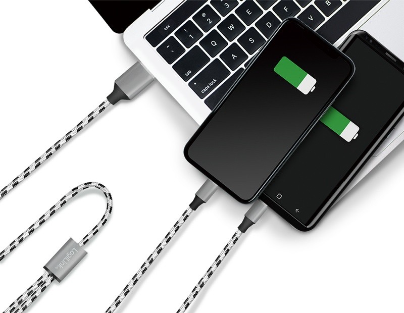 USB kabel A/M do Micro USB + USB-C, 1.2m 6