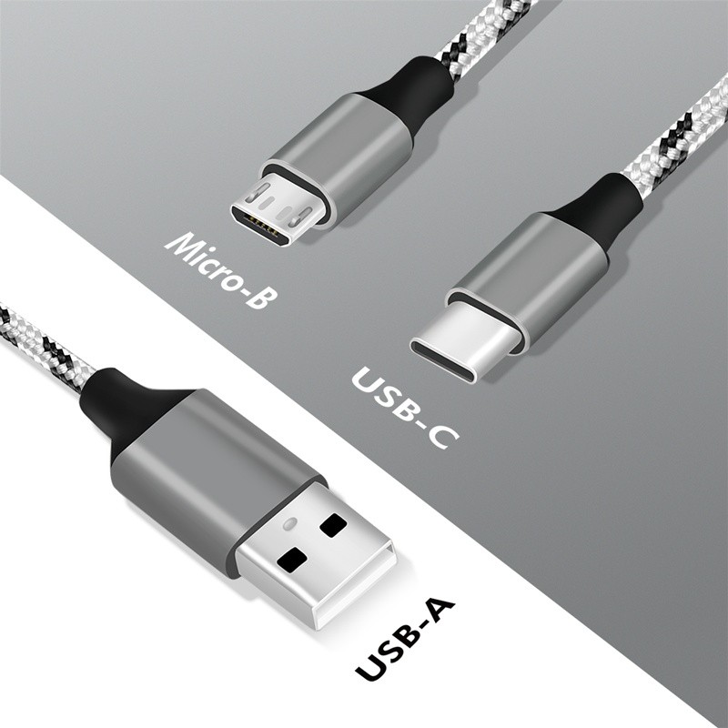 USB kabel A/M do Micro USB + USB-C, 1.2m 7