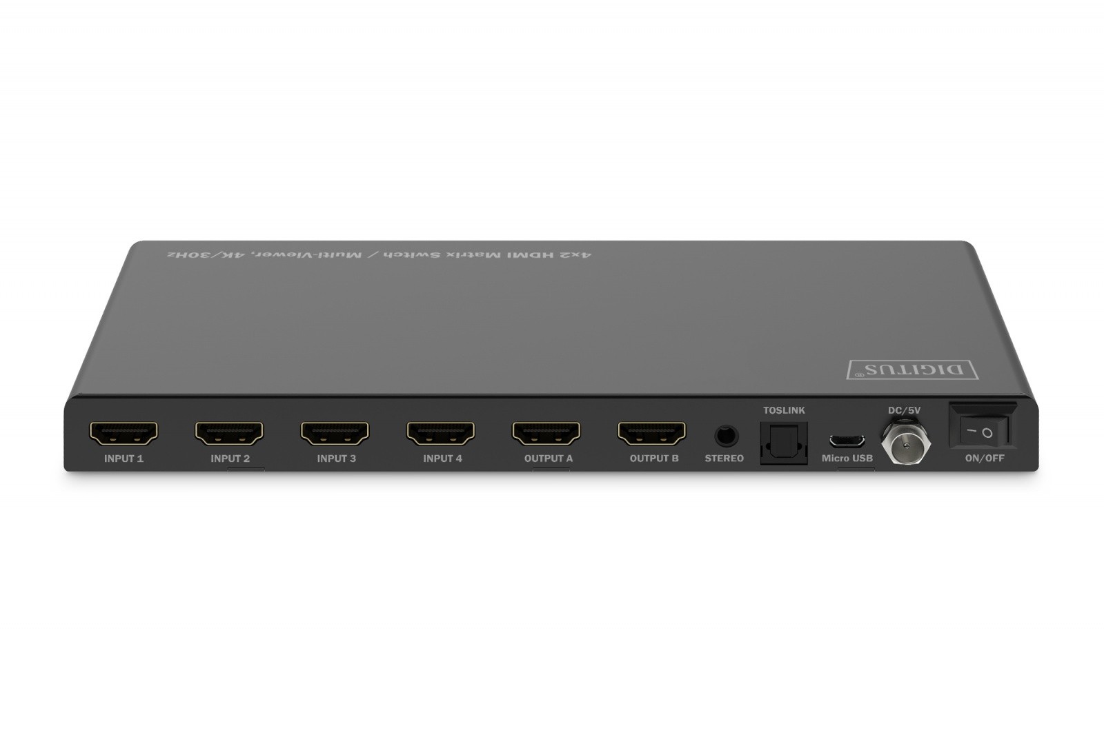 HDMI preklopnik/matrika Digitus 4/2, 4K/30Hz, z avdio izhodom in daljinskim upravljalnikom 3
