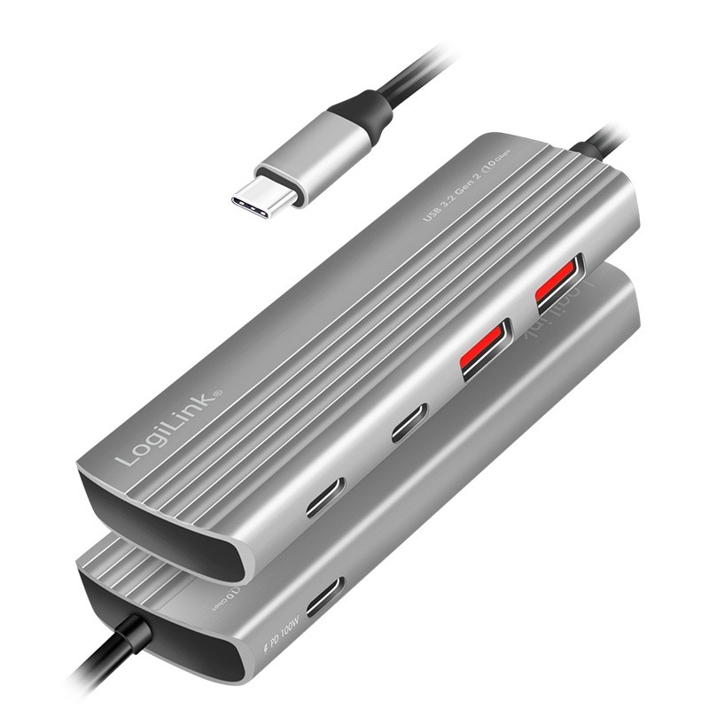 USB Hub 3.2 Gen2, 2xUSB-A, 2xUSB-C, PD 100W 3