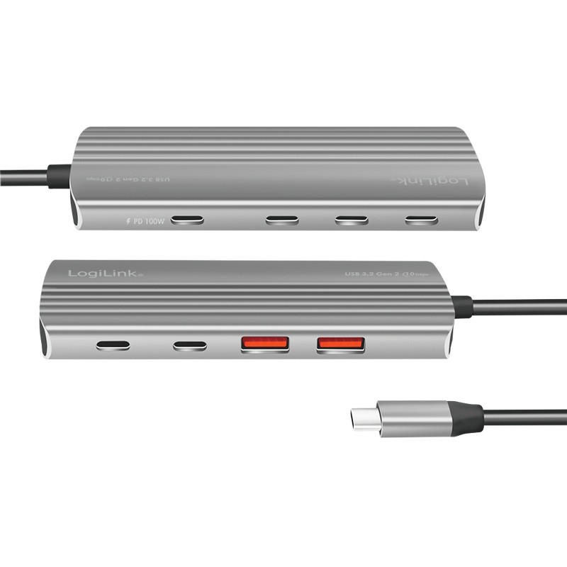 USB Hub 3.2 Gen2, 2xUSB-A, 2xUSB-C, PD 100W 4