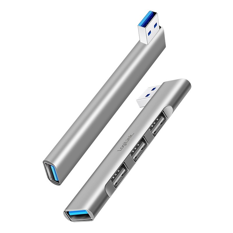 LogiLink tanek USB-A hub: 1x USB 3.0, 3x USB 2.0 2