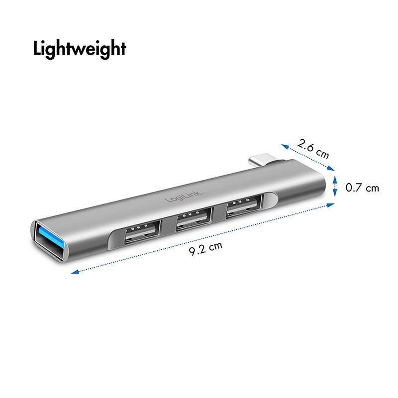 Tanak USB-C hub, 1x USB-A 3.0, 3x USB-A 2.0 6