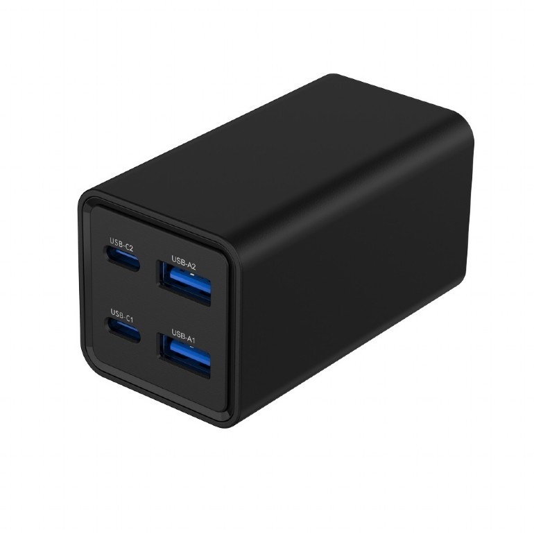Univerzalni polnilnik 65W GaN, 2xUSB-A, 2xUSB-C, črn 4
