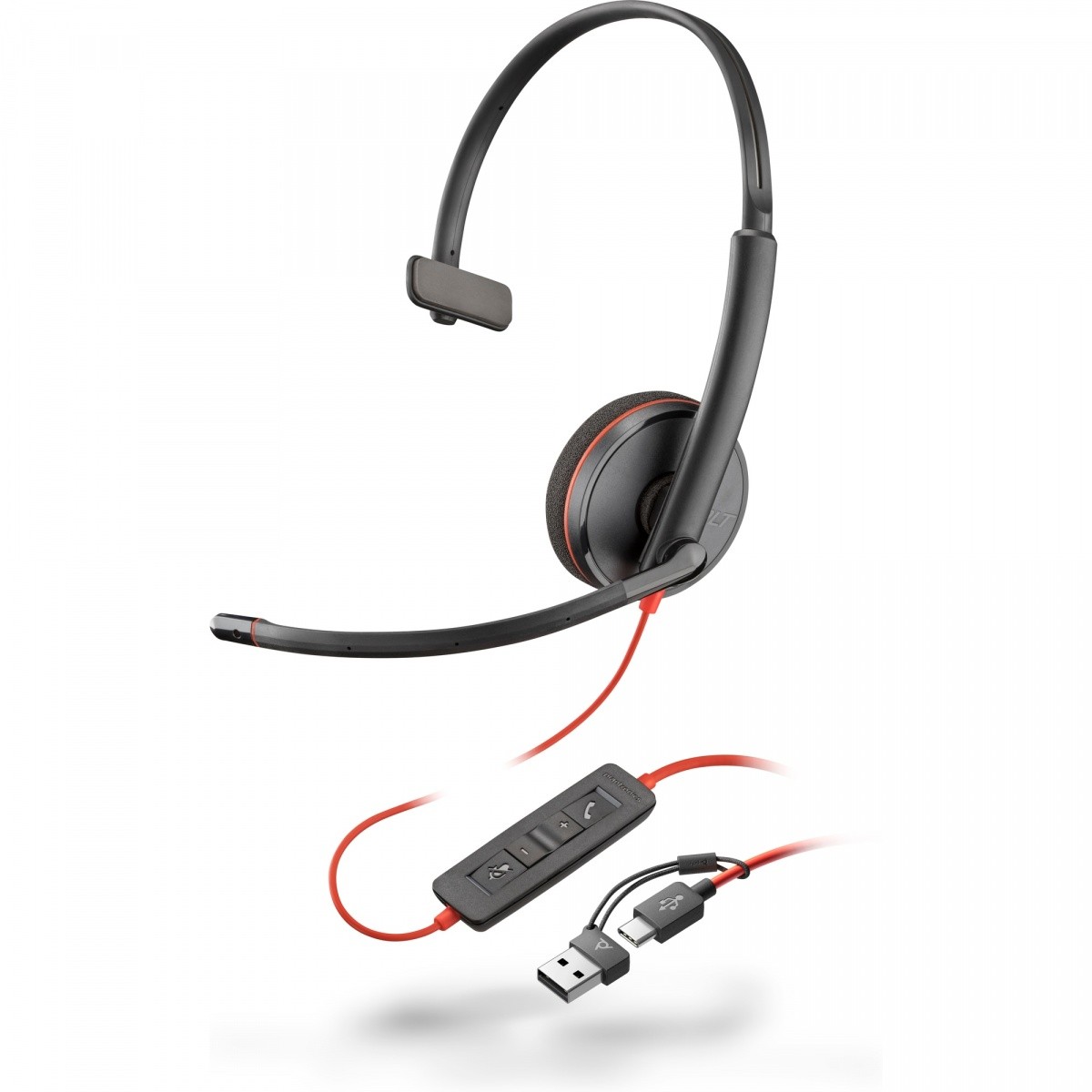 POLY Blackwire 3210 slušalke, USB-C + USB-C/A