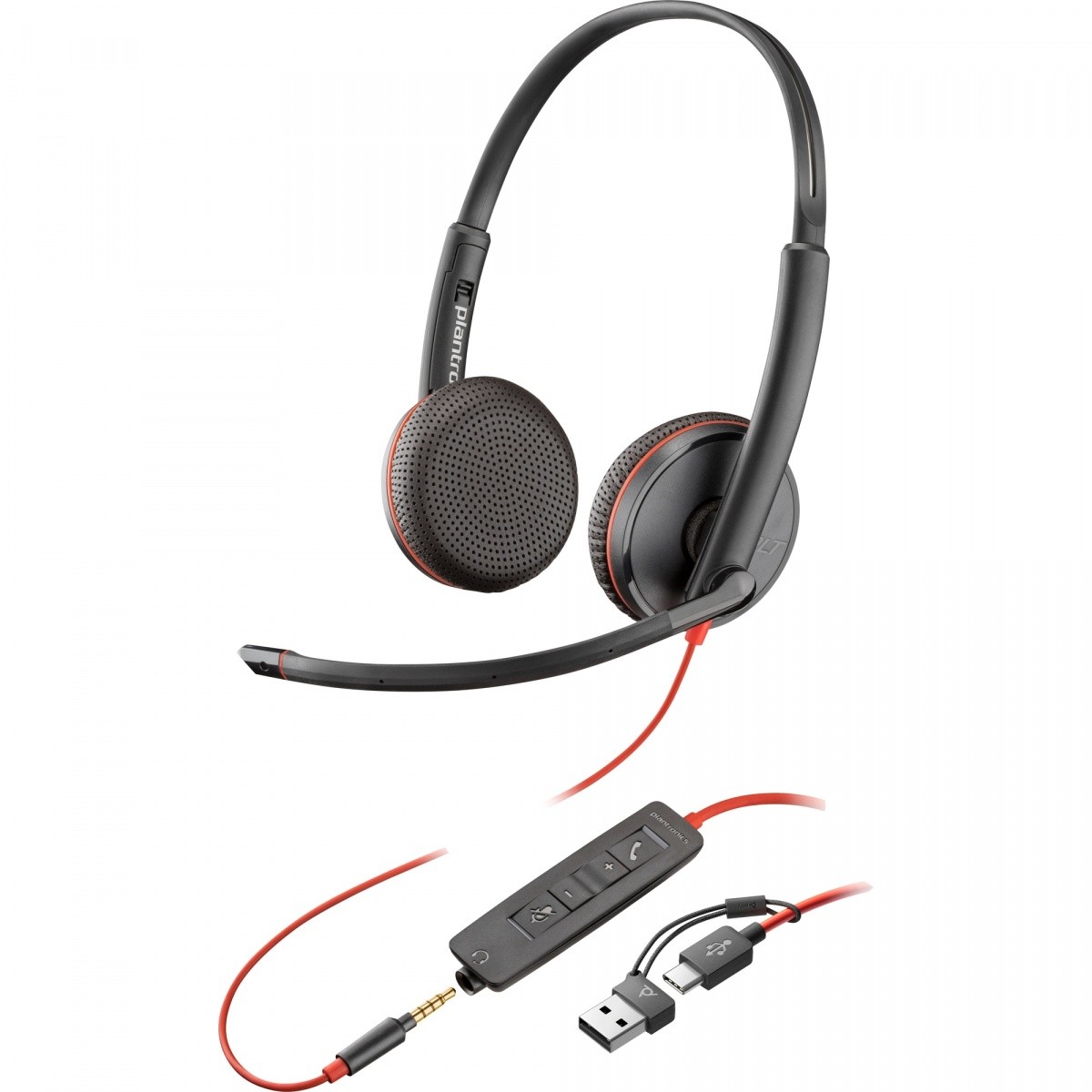 Komplet slušalk Poly Blackwire 3225 USB-C + USB-C/A (Bulk)