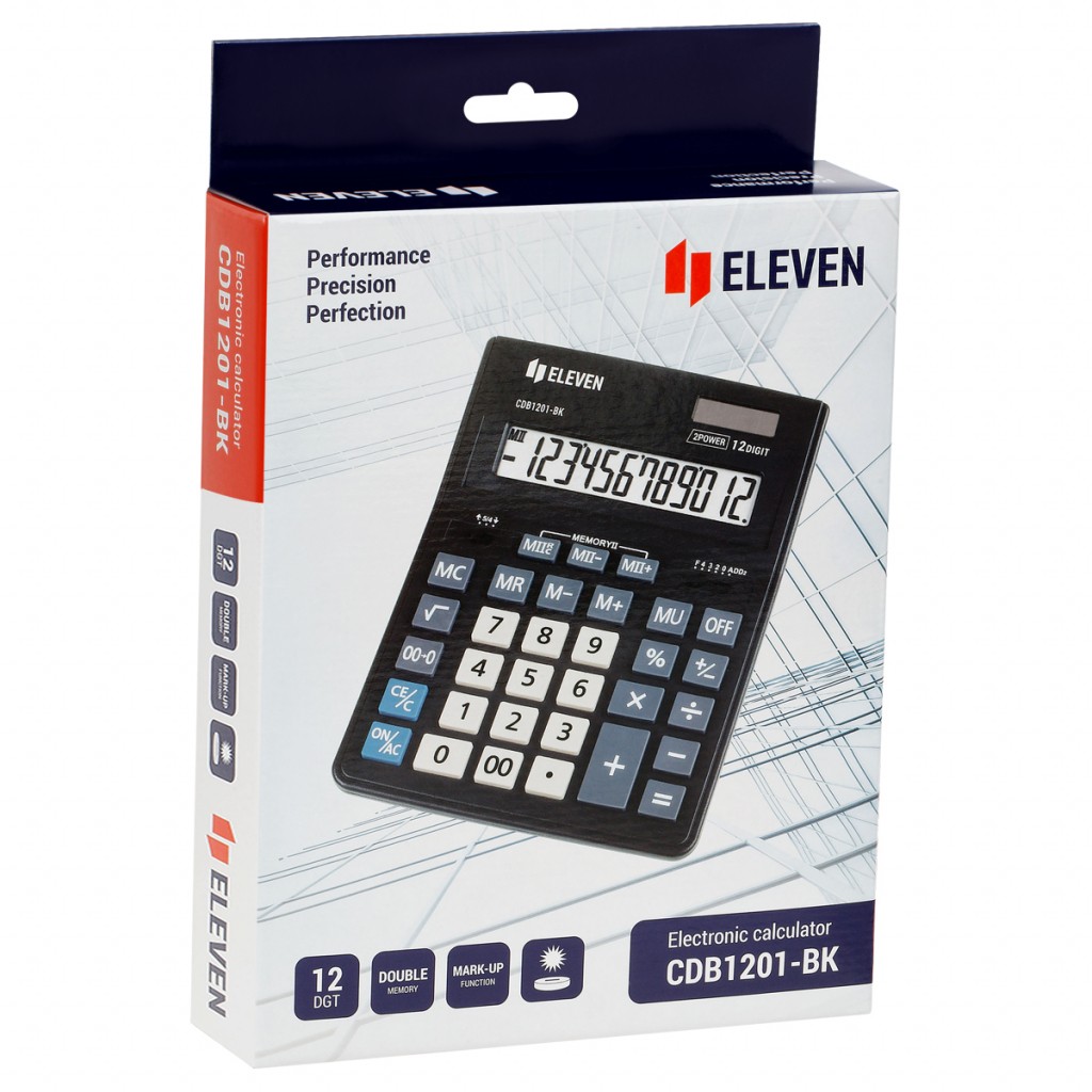 Pisarniški kalkulator CDB 1201BK, črn 4
