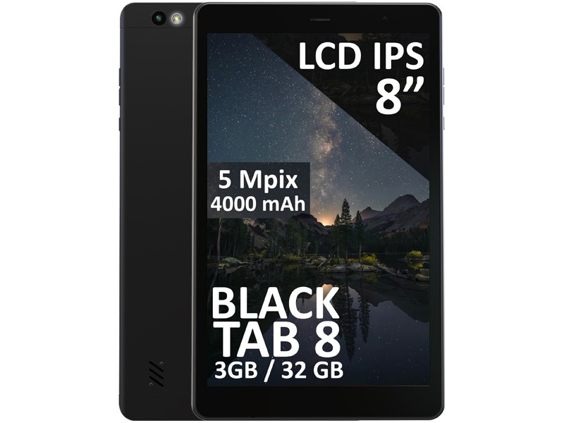 Tablica BlackTAB8 8" 4G LTE, 3/32GB, črna