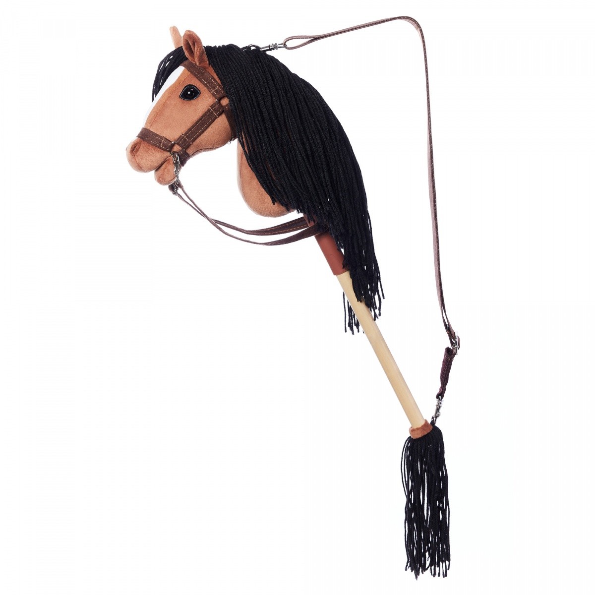Leseni konj na palici HOPPIHORSE A4, barva gniada 3