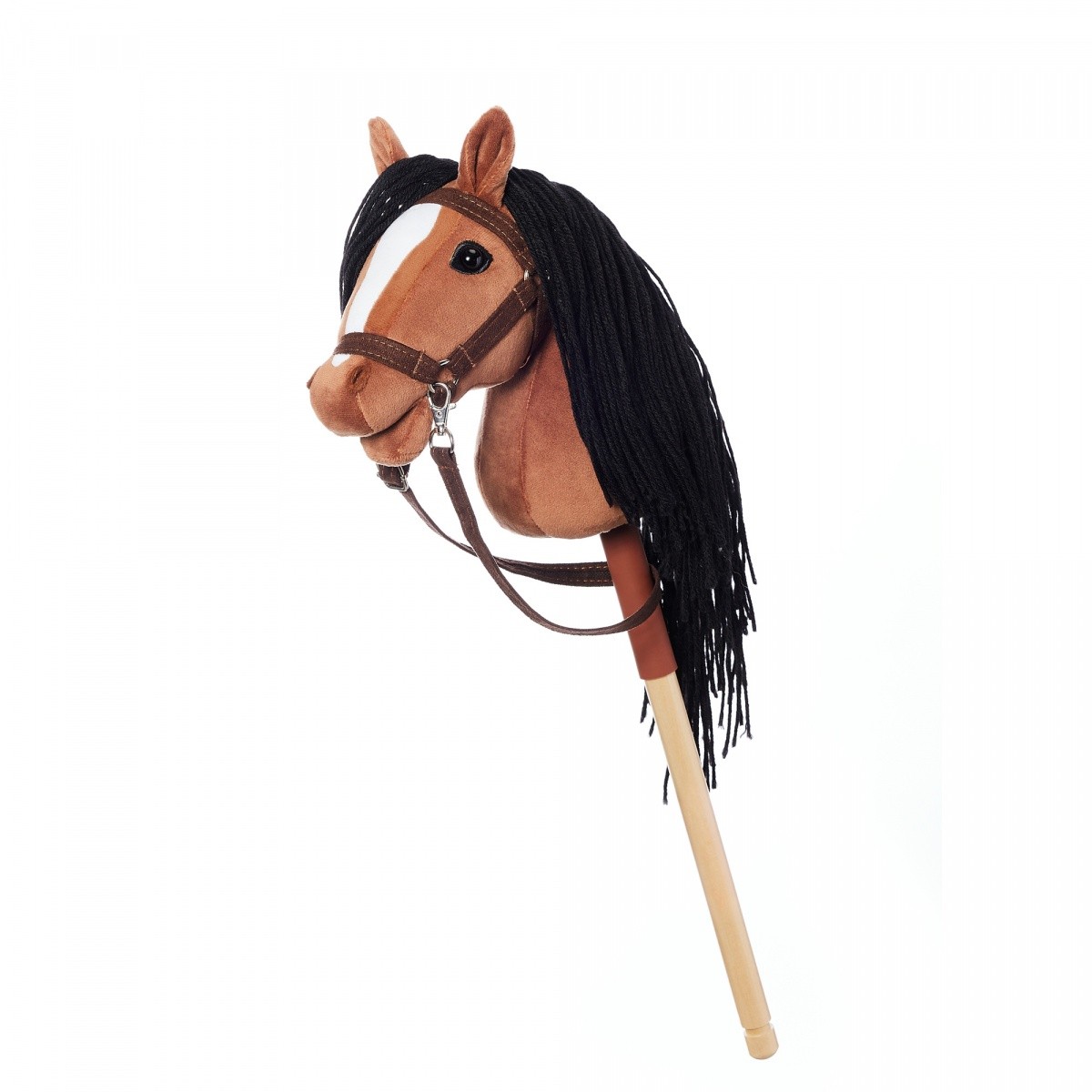 Leseni konj na palici HOPPIHORSE A4, barva gniada 7