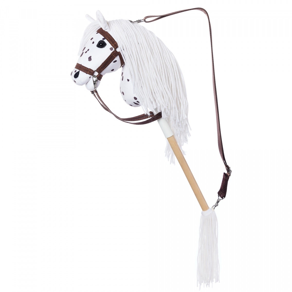 Tootiny HOPPIHORSE A4 Leopard konj na palici, bel, pegast 3