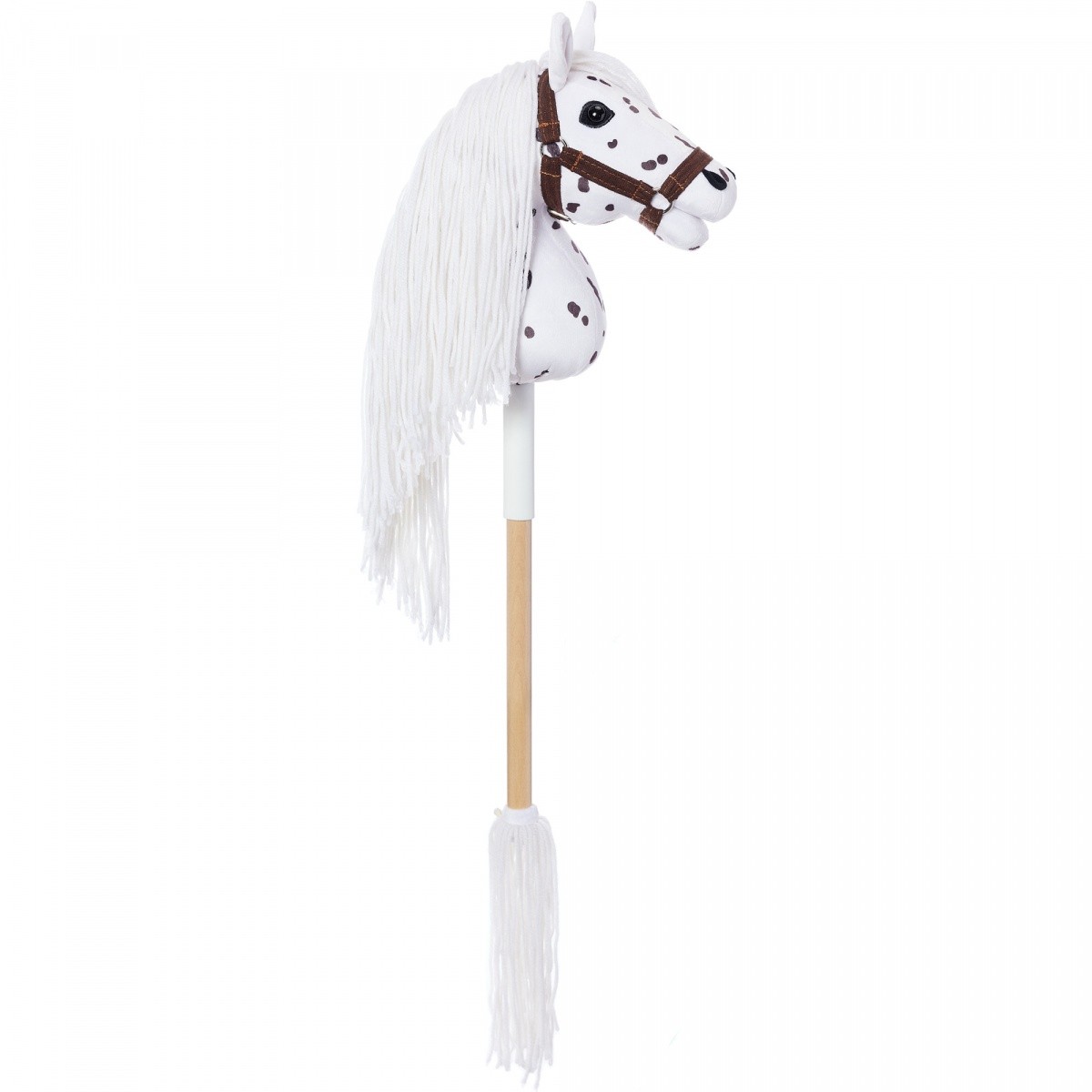 Tootiny HOPPIHORSE A4 Leopard konj na palici, bel, pegast 5