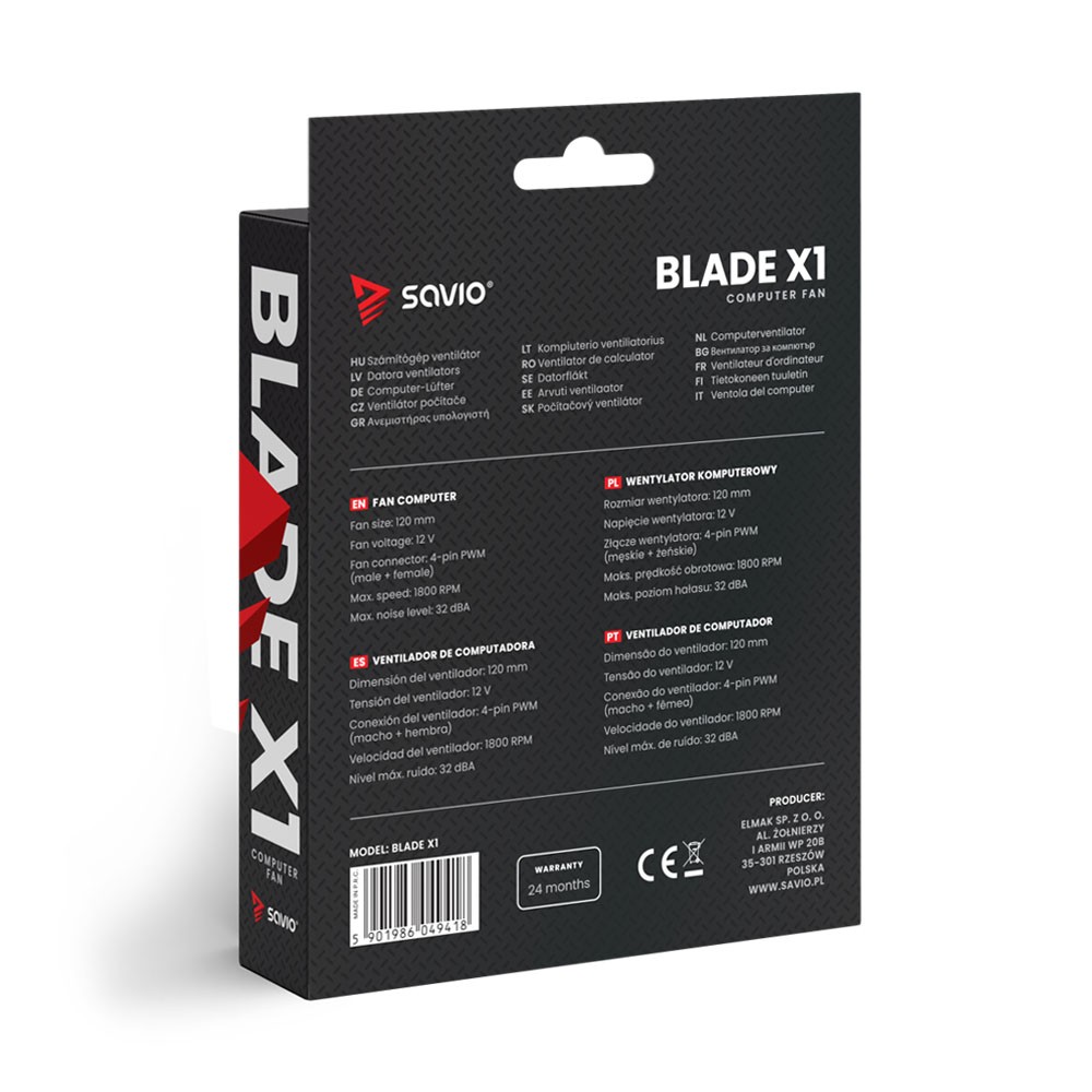 Ventilator BLADE 120 mm, 4-pin PWM 7
