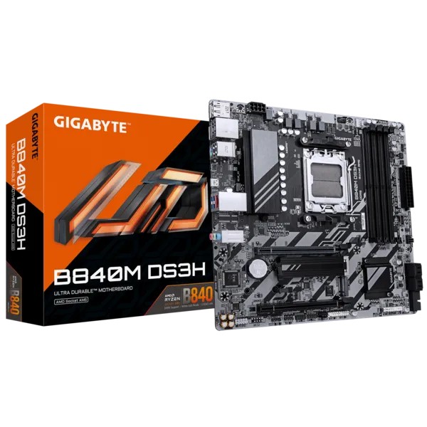 Matična plošča Gigabyte B840M DS3H AM5, DDR5, 4x DIMM, HDMI/2DP, mATX