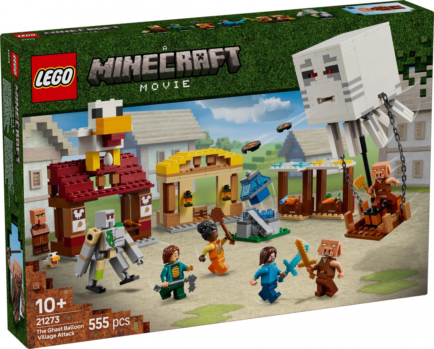 LEGO Minecraft 21273 Napad balonskega ghasta na vas