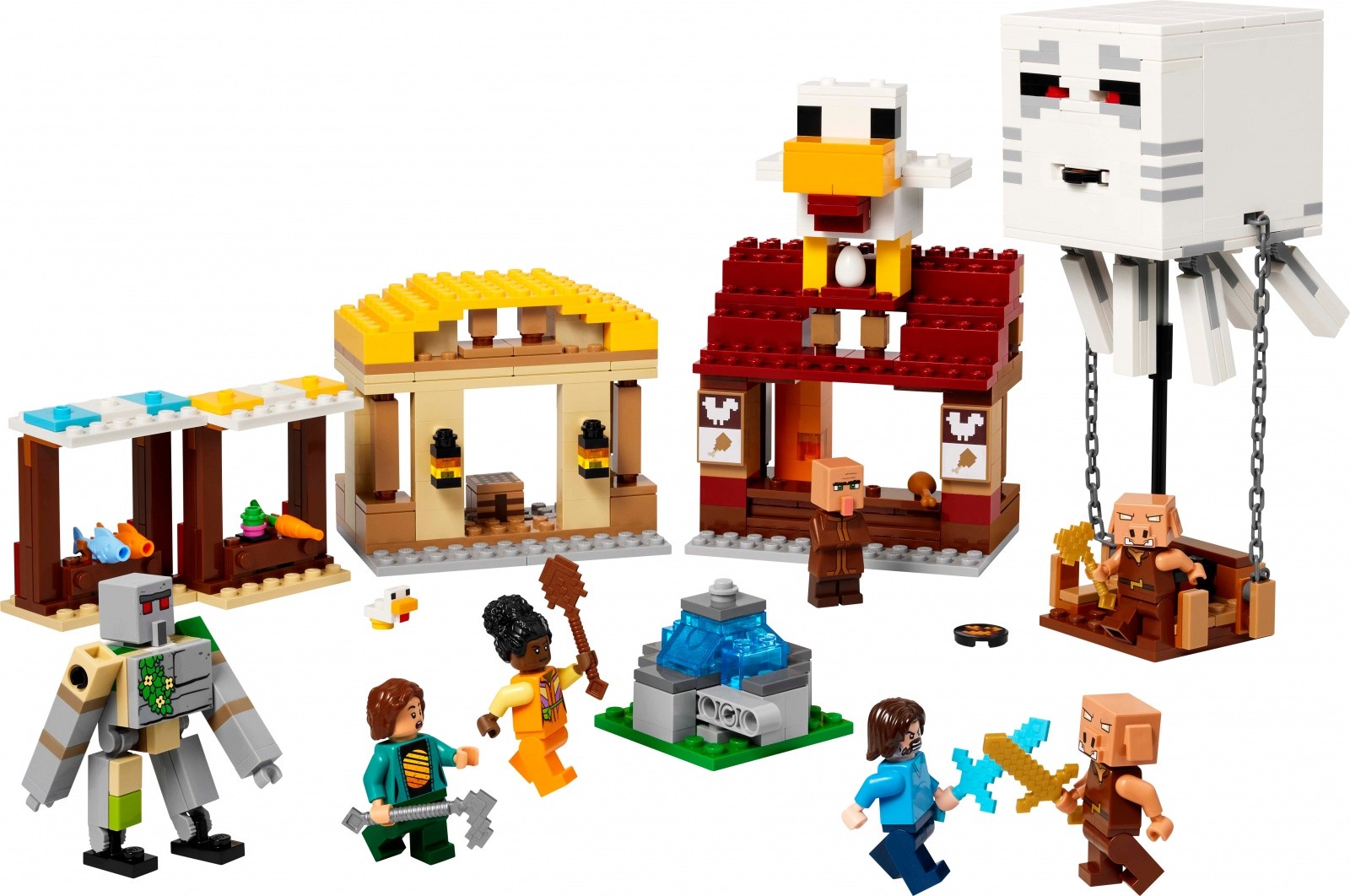 LEGO Minecraft 21273 Napad balonskega ghasta na vas 4