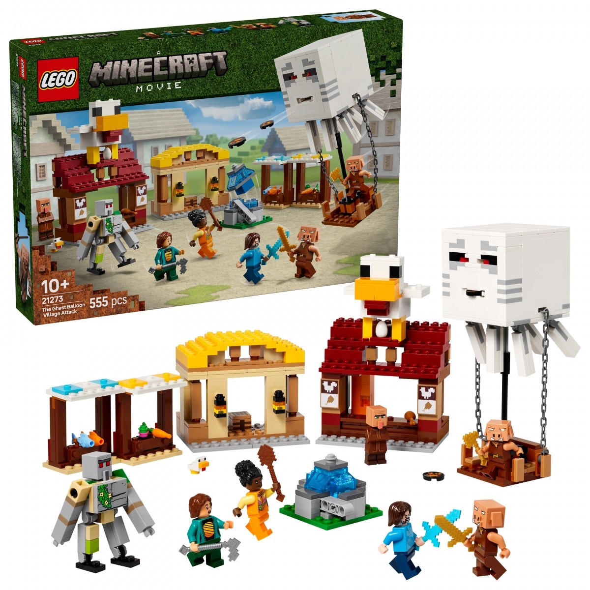 LEGO Minecraft 21273 Napad balonskega ghasta na vas 5