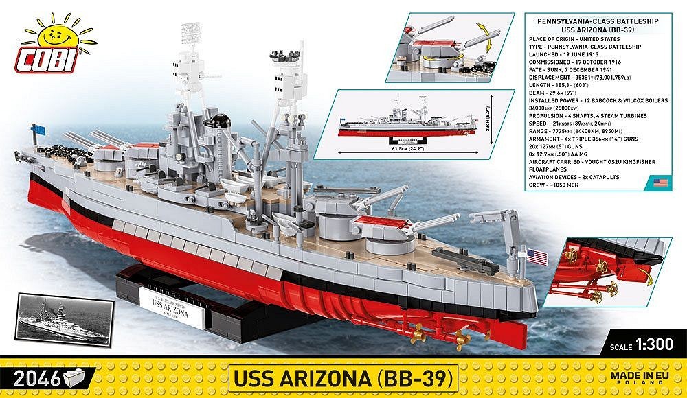 Gradbeni bloki USS Arizona BB-39, 2046 kosov 2