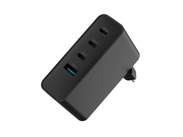 Napajalnik Ribera GAN 100W, 3xUSB-C + 1x USB-A, črn 6
