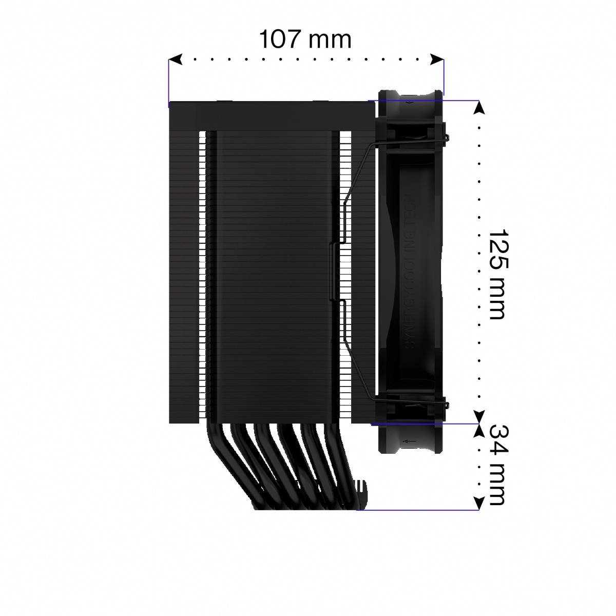 Hladilnik procesorja Fortis 5 Black 3