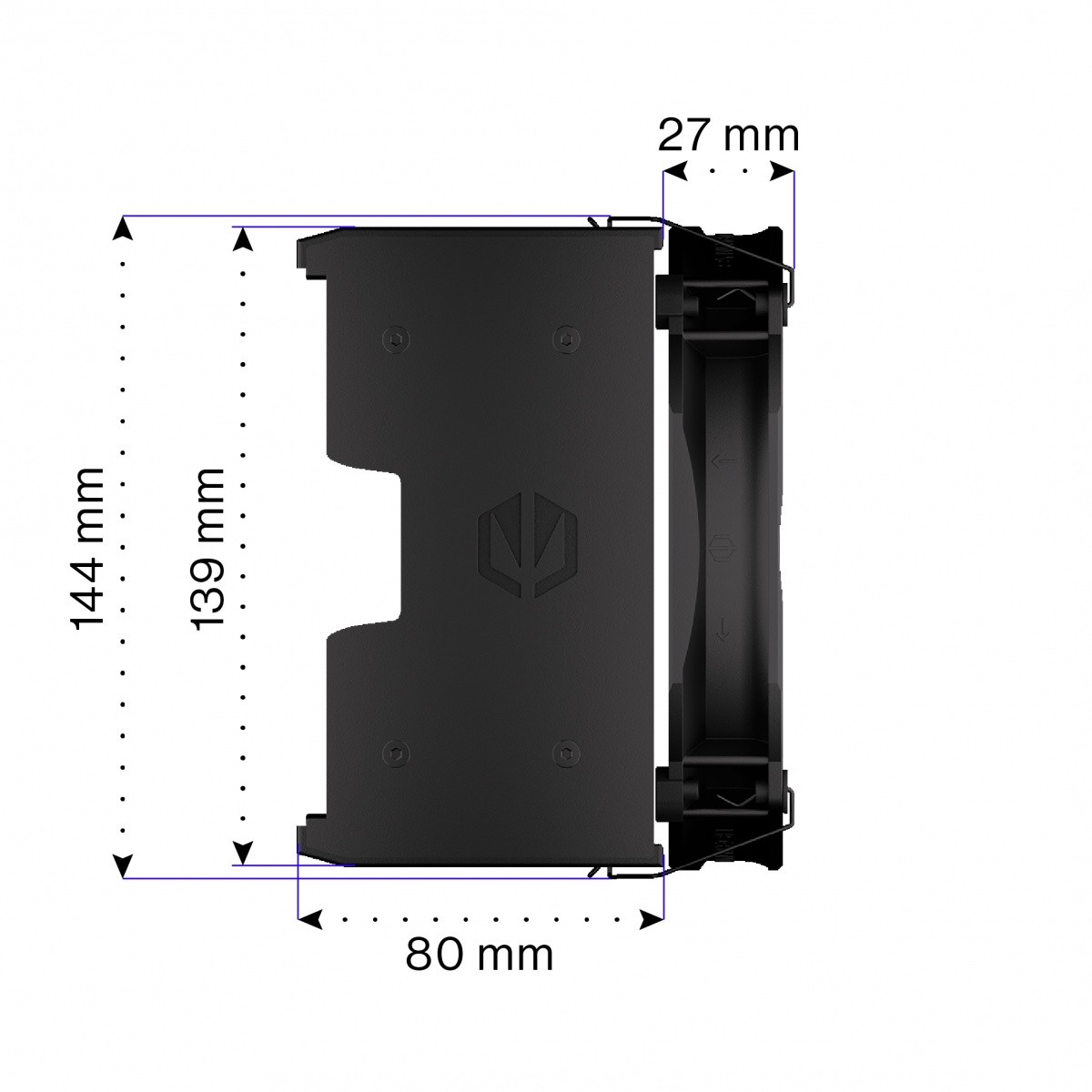 Hladilnik procesorja Fortis 5 Black 4