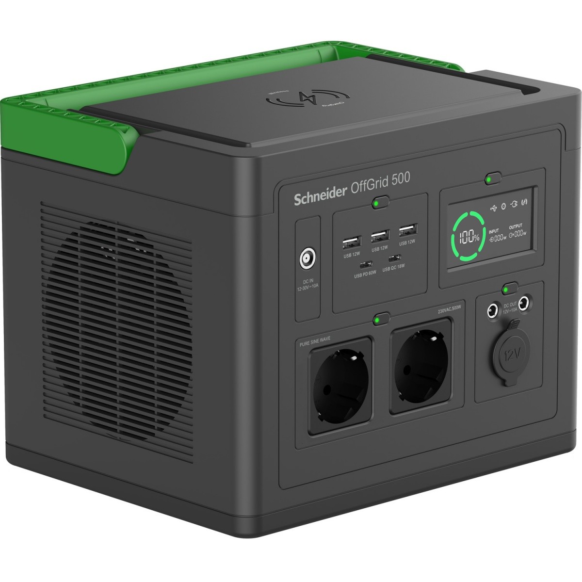 Prenosna napajalna postaja Schneider OffGrid PPS500-GR, 517Wh 2